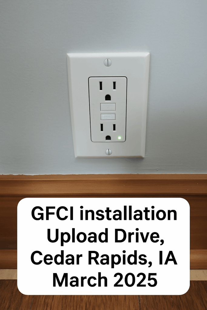 GFCI installation in cedar rapids, IA