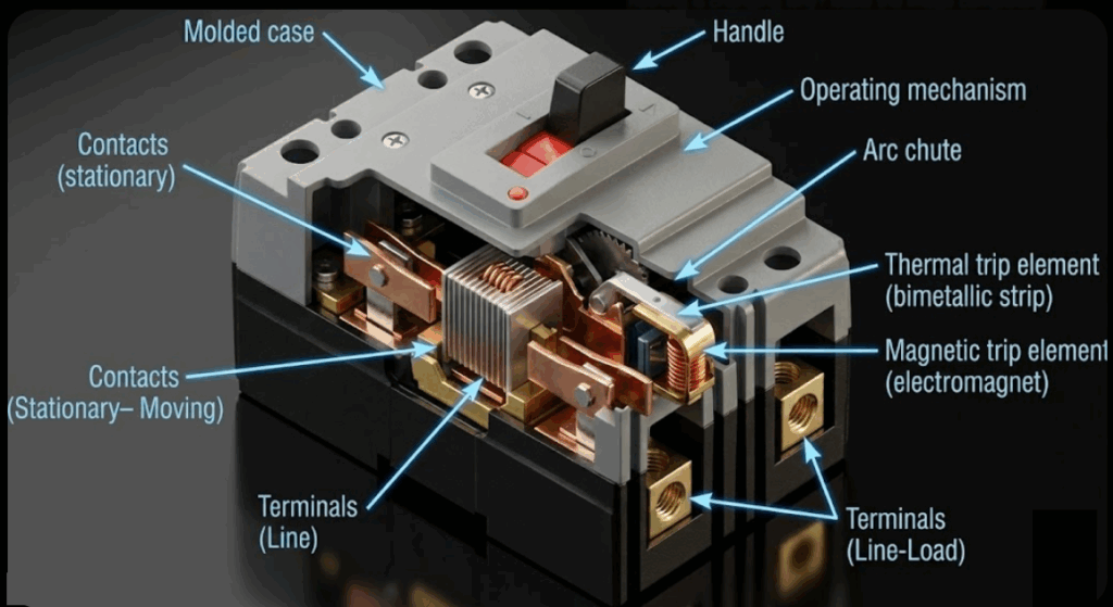 Parts of a breaker